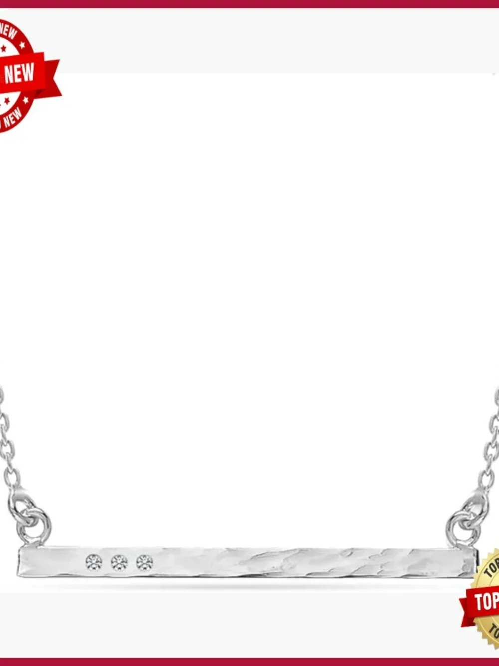 925 Sterling Silver Hammered Pendant Necklace 20